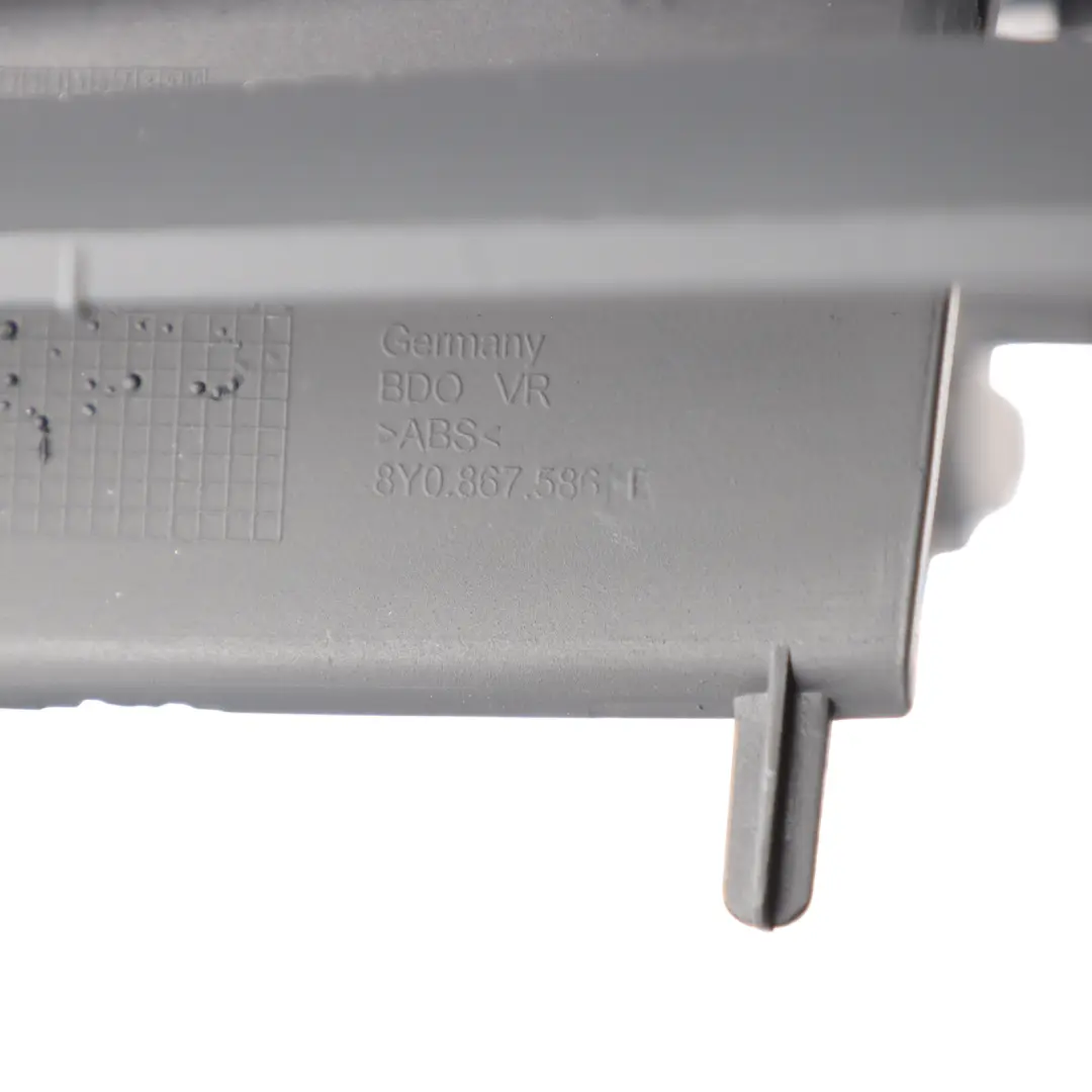 8Y Front Right Interior Handle Door Trim Cover Soul Black to Audi A3 S3 with Part number 8Y0867586E Audi A3 S3 8Y Front Right Interior Handle Door Trim Cover Soul Black - SKU RHD-8Y0867586E - Part number 8Y0867586E