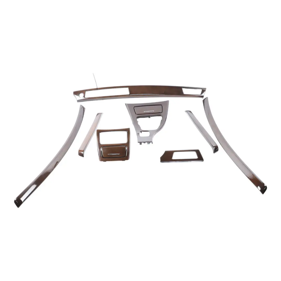 Set Trim Console Dashboard Strip Cover Wood Walnut Light to BMW E90 LCI with Part number 9171174 BMW E90 LCI Set Trim Console Dashboard Strip Cover Wood Walnut Light - SKU RHD-9171174 - Part number 9171174