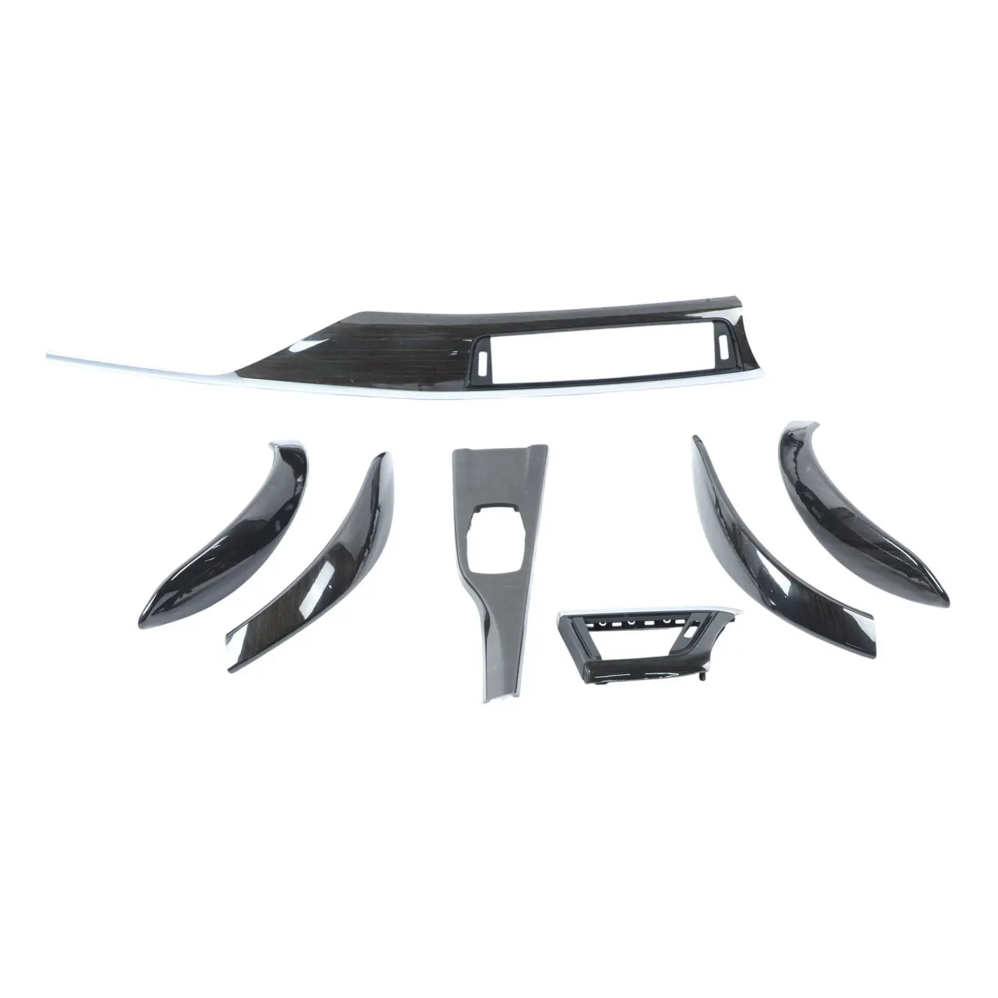 BMW F30 F31 Trim Strip Dashboard Dash Cover Panel Wood Fineline Anthracite Set
