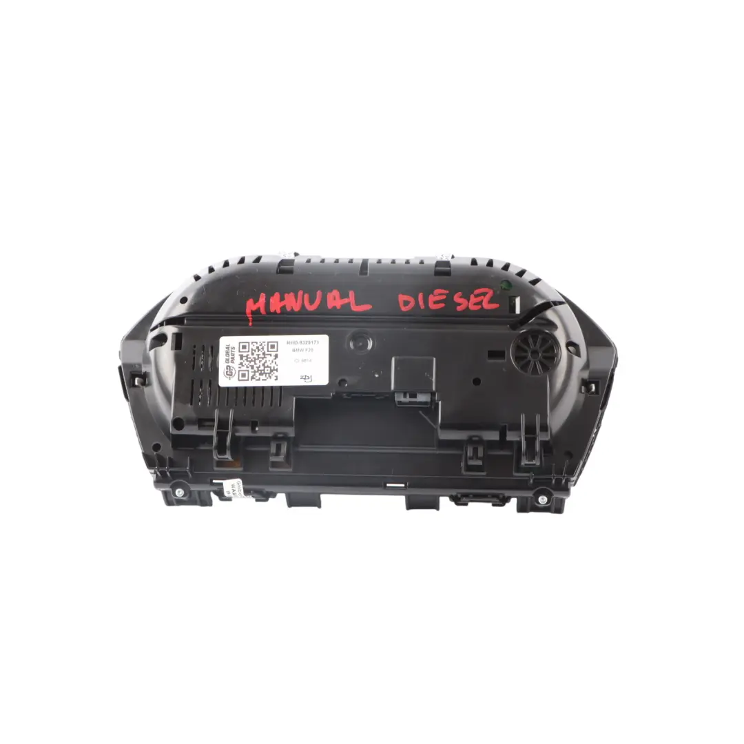 Instrument Cluster BMW F20 F21 F23 Diesel Speedo Clocks Meter Manual to with Part number 9325171 Instrument Cluster BMW F20 F21 F23 Diesel Speedo Clocks Meter Manual - SKU RHD-9325171 - Part number 9325171
