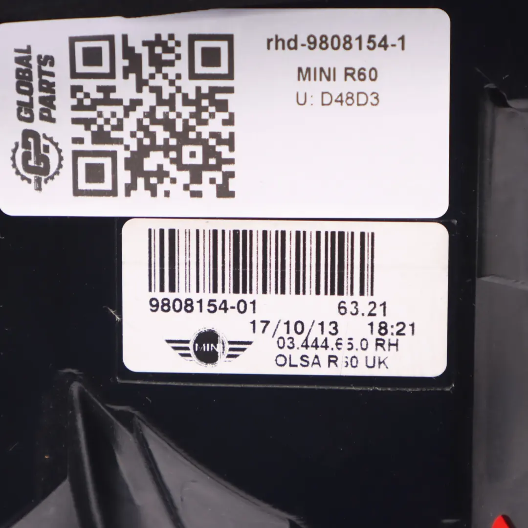 Side Tail Lamp Light Taillight Rear Right O/S to Mini Countryman 1 R60 with Part number 9808154 Mini Countryman 1 R60 Side Tail Lamp Light Taillight Rear Right O/S - SKU rhd-9808154-1 - Part number 9808154