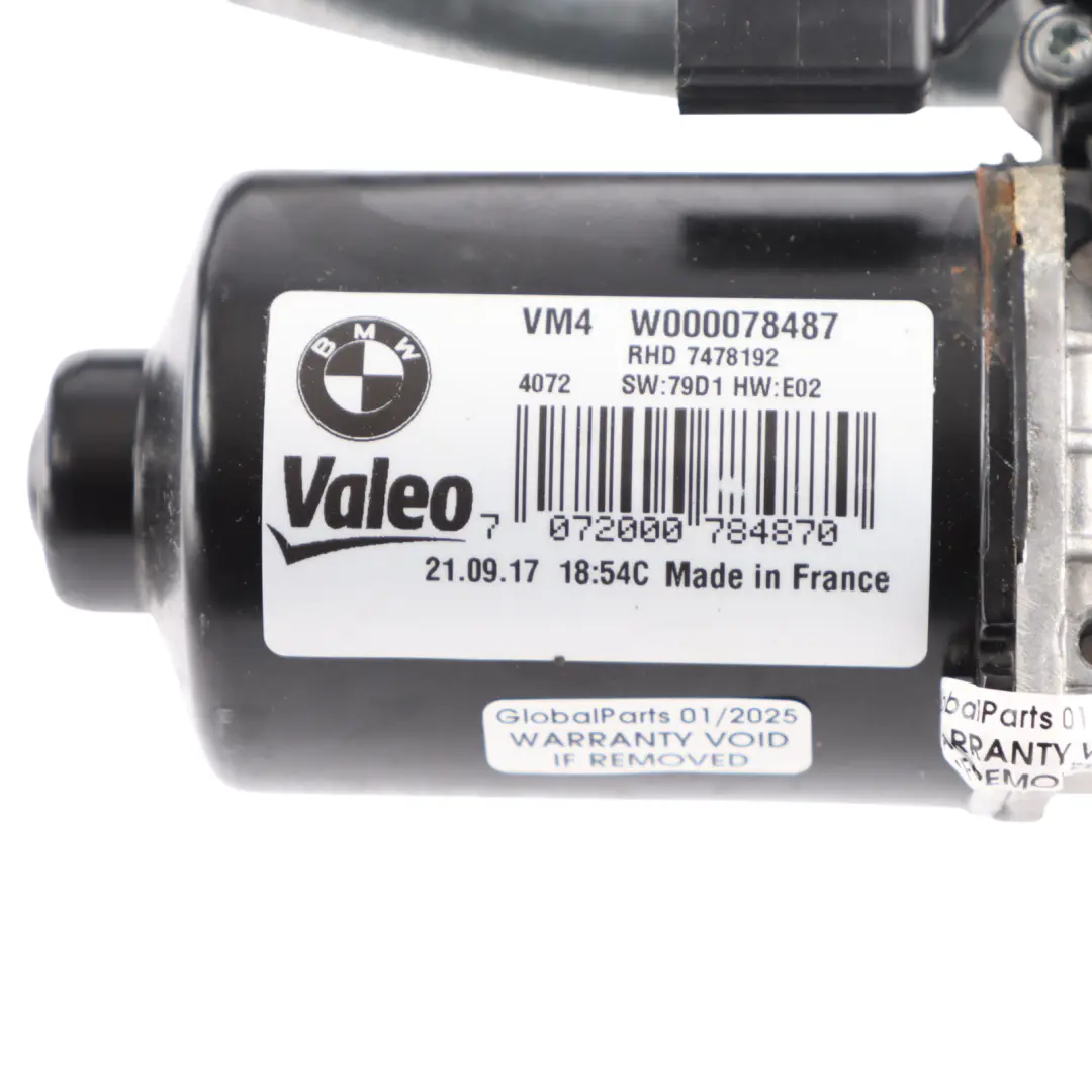 BMW G32 Front Windscreen Windshield Wiper System Motor Drive Unit - SKU RHD-9851358 - Part number 9851358