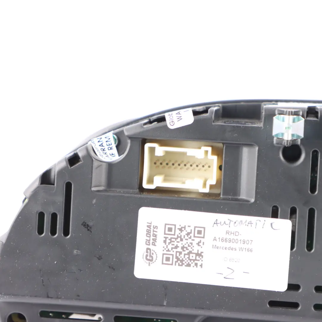 OM157 Instrument Cluster Automatic to Mercedes ML 63 AMG W166 Petrol with Part number A1669001907 Mercedes ML 63 AMG W166 Petrol OM157 Instrument Cluster Automatic - SKU RHD-A1669001907 - Part number A1669001907