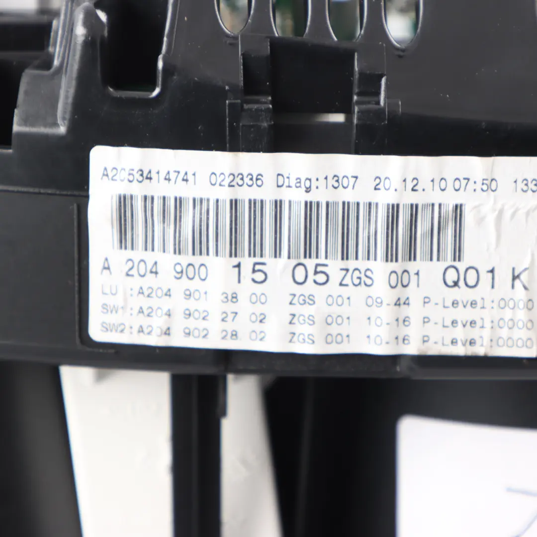 Instrument Cluster Clocks Speedometer Automatic to Mercedes W204 Petrol with Part number A2049001505 Mercedes W204 Petrol Instrument Cluster Clocks Speedometer Automatic - SKU RHD-A2049001505 - Part number A2049001505