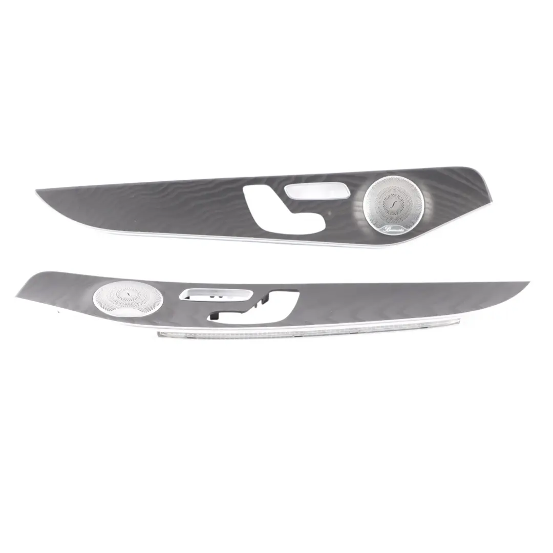 Mercedes W205 Centre Console Strip Ash Tray Door Trim Cover Set Black Ash Wood - SKU rhd-A2056809504-1 - Part number A2056809504