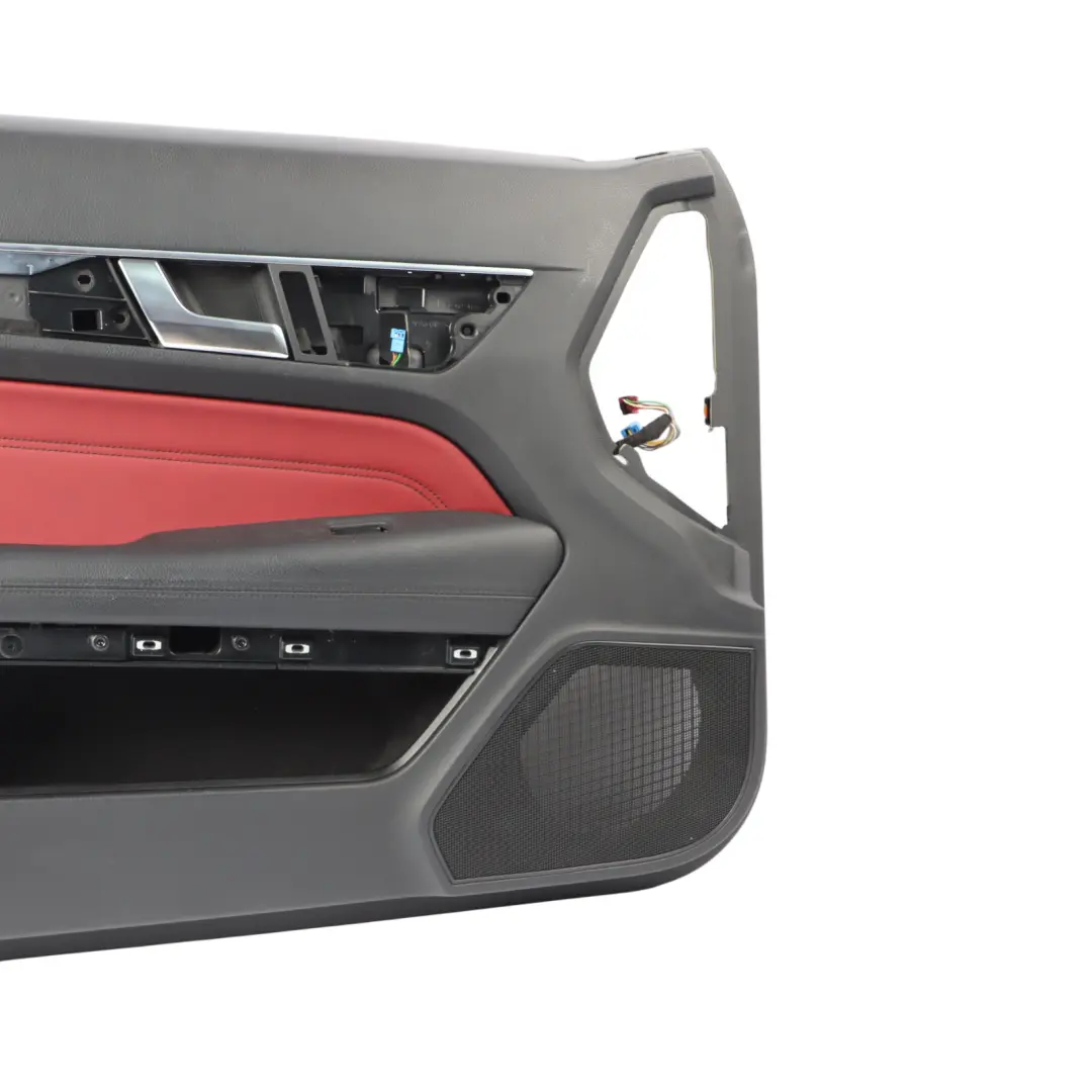 Mercedes C207 Coupe Door Card Front Left N/S Red Leather Trim Panel - SKU RHD-A2077203170-1 - Part number A2077203170