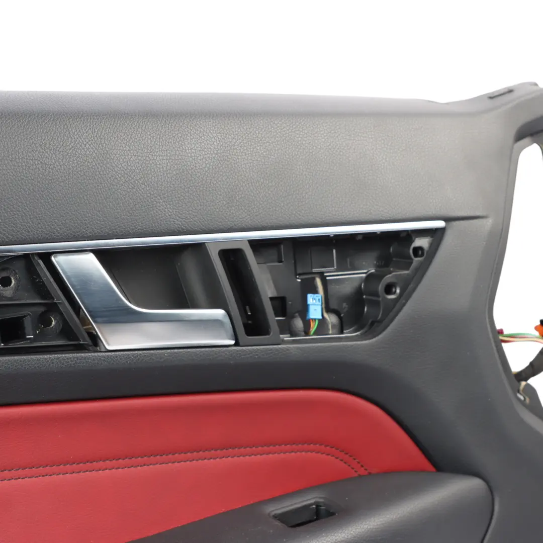 Door Card Front Left N/S Red Leather Trim Panel to Mercedes C207 Coupe with Part number A2077203170 Mercedes C207 Coupe Door Card Front Left N/S Red Leather Trim Panel - SKU RHD-A2077203170-1 - Part number A2077203170