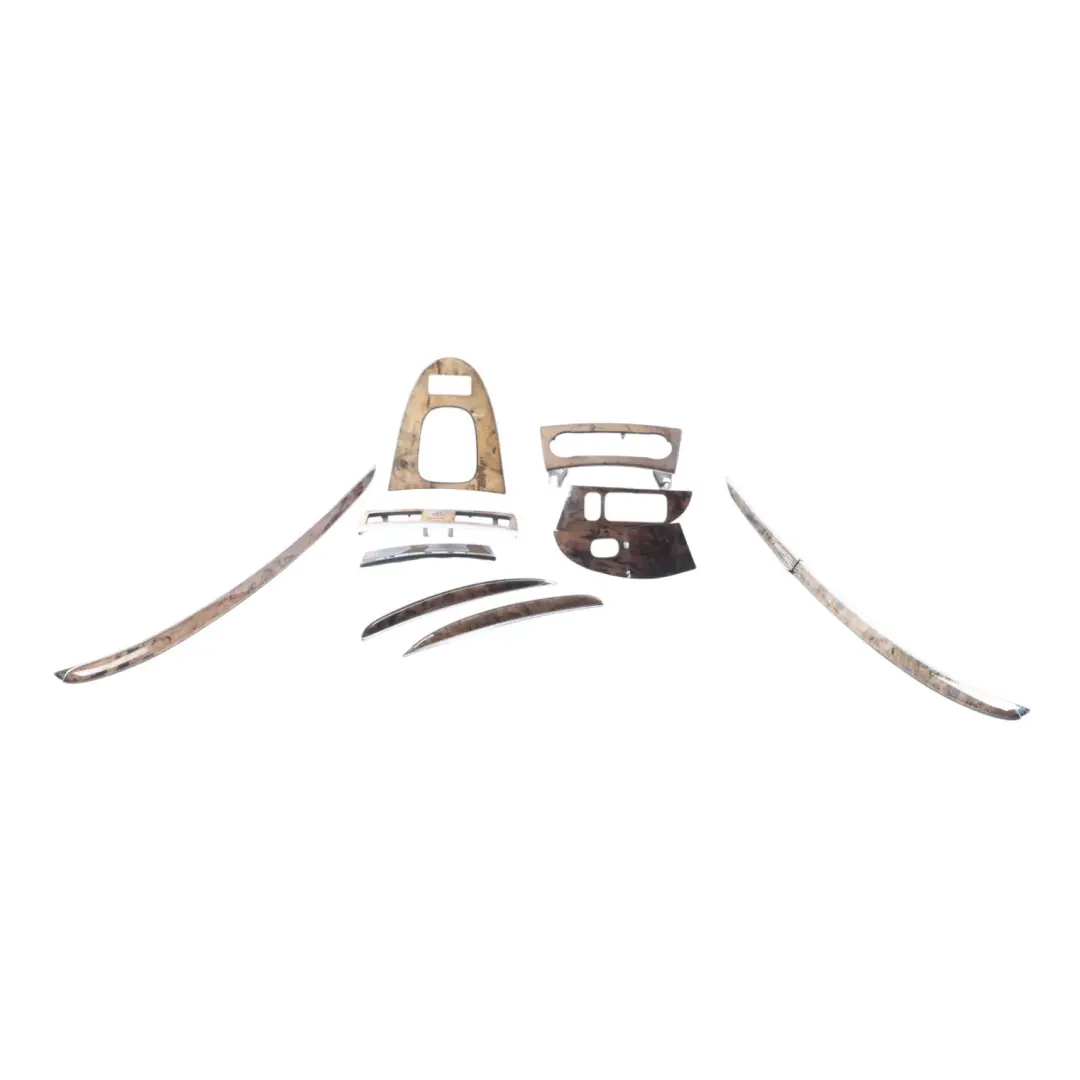 Dashboard Strip Centre Console Trims Door Cover Panel Set Wood to Mercedes W209 with Part number A2096803907 Mercedes W209 Dashboard Strip Centre Console Trims Door Cover Panel Set Wood - SKU RHD-A2096803907 - Part number A2096803907
