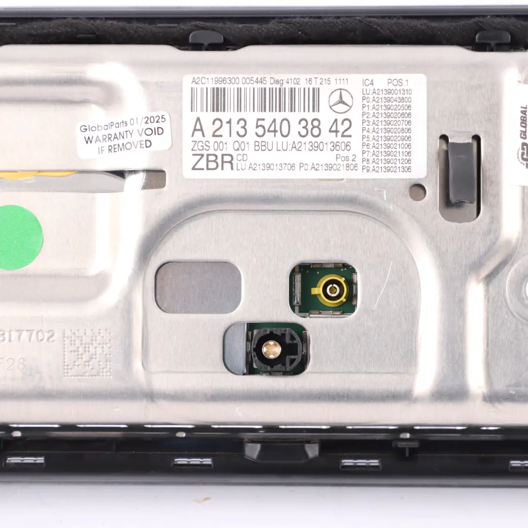 Instrument Cluster Dashboard Screen Virtual Cockpit Mercedes W213 - SKU RHD-A2135403842 - Part number A2135403842