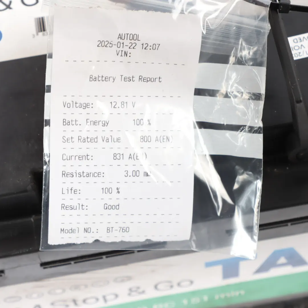  TAB AG80 AGM Start Stop Car Battery 80Ah 800A 12V - SKU TAB-AGM-80AH - Part number TAB-AGM-80AH