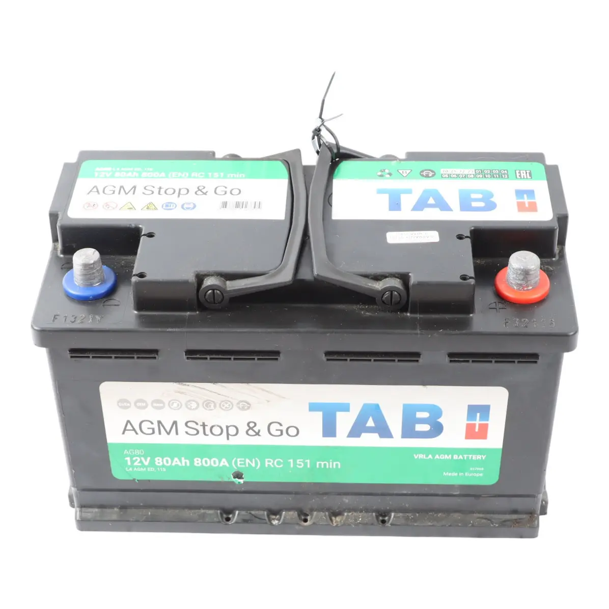 TAB AG80 AGM Start Stop Car Battery 80Ah 800A 12V