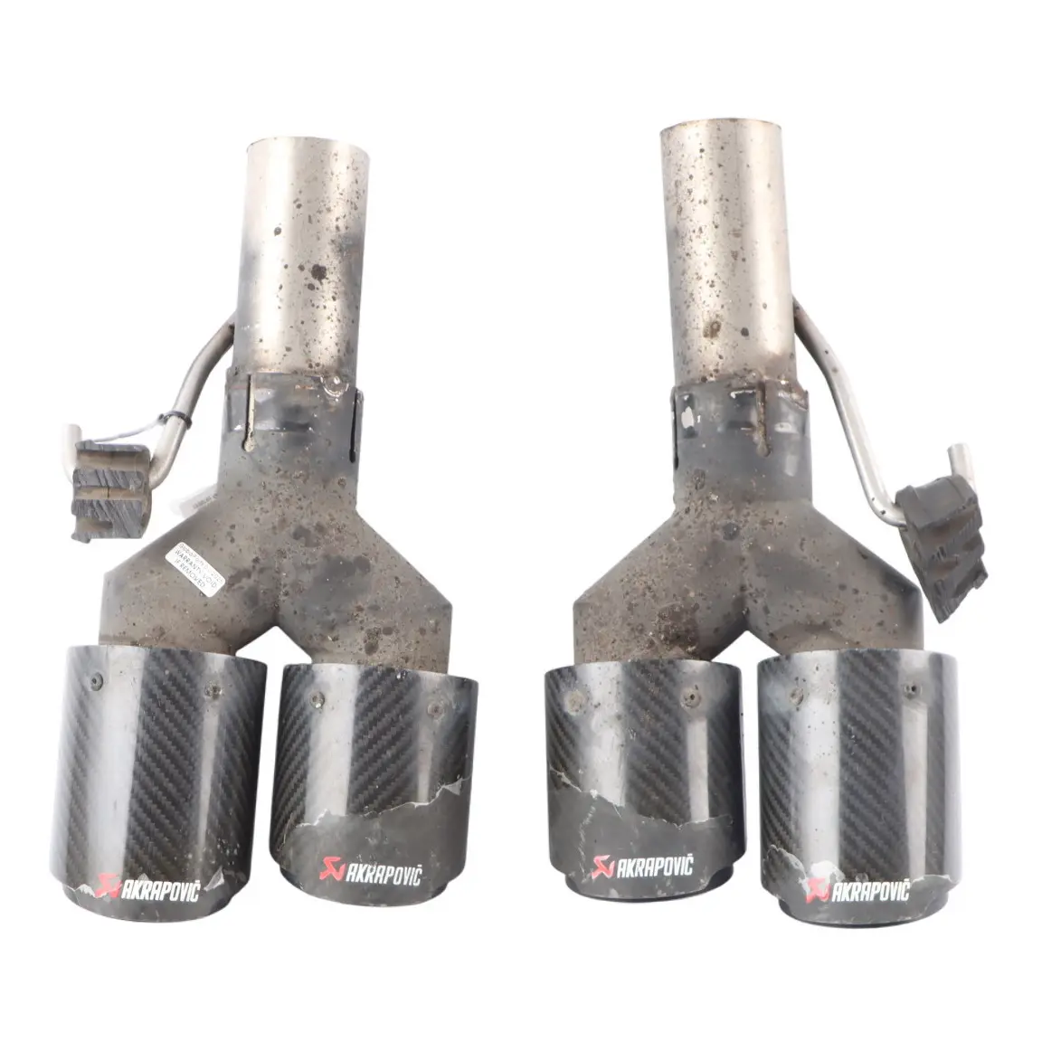 BMW F10 M5 Exhaust Tips Akrapovic Muffler Pipes Set Carbon Fibre TP-CT/10