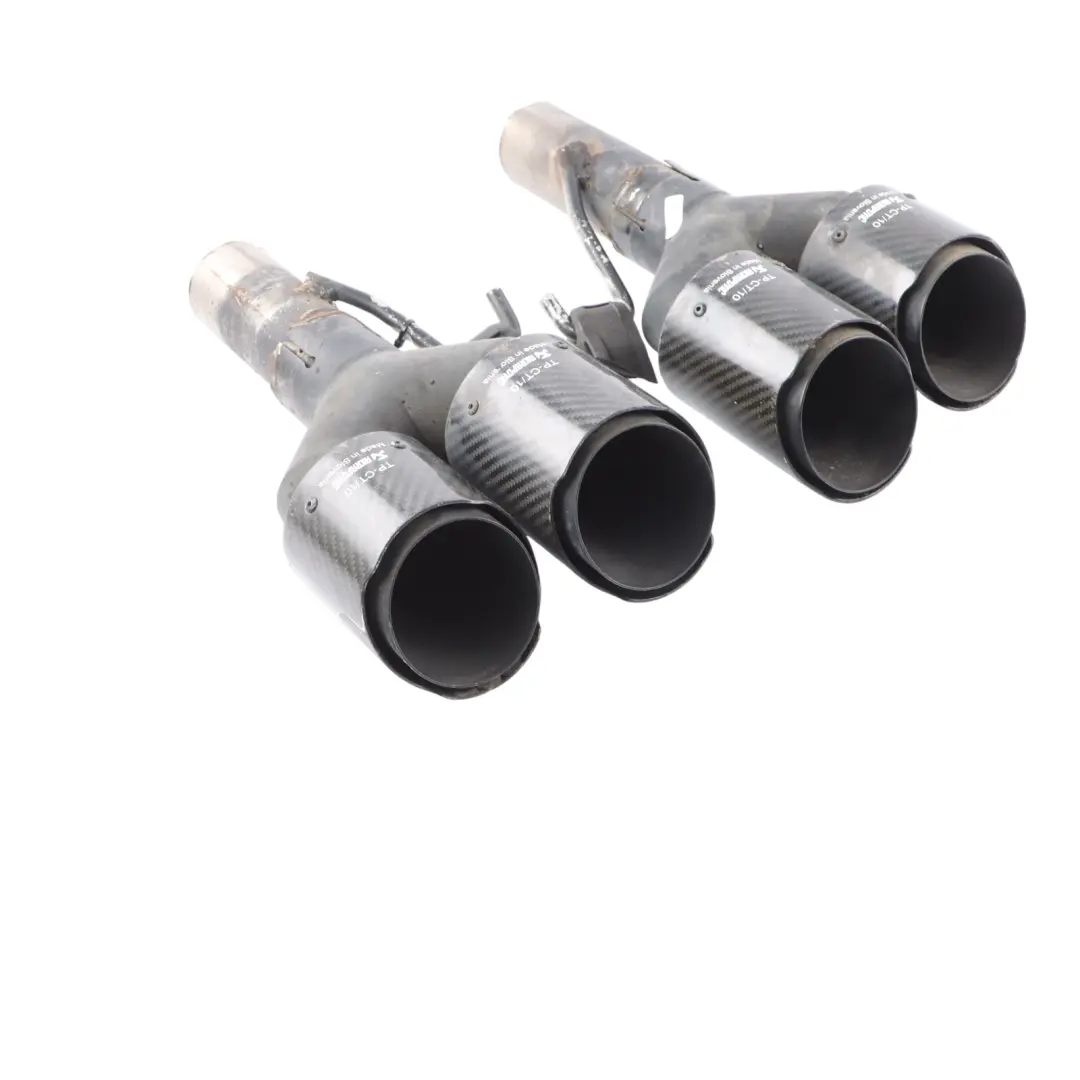 Exhaust Tips Akrapovic Muffler Pipes Set Carbon Fibre TP-CT/10 to BMW F10 M5 with Part number TP-CT-10-1 BMW F10 M5 Exhaust Tips Akrapovic Muffler Pipes Set Carbon Fibre TP-CT/10 - SKU TP-CT-10-1 - Part number TP-CT-10-1