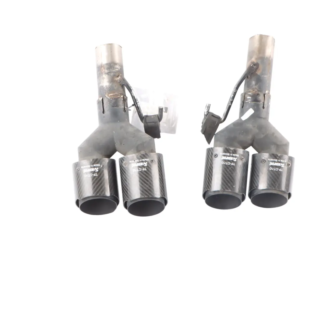 Exhaust Tips Akrapovic Muffler Pipes Set Carbon Fibre TP-CT/10 to BMW F10 M5 with Part number TP-CT-10-1 BMW F10 M5 Exhaust Tips Akrapovic Muffler Pipes Set Carbon Fibre TP-CT/10 - SKU TP-CT-10-1 - Part number TP-CT-10-1