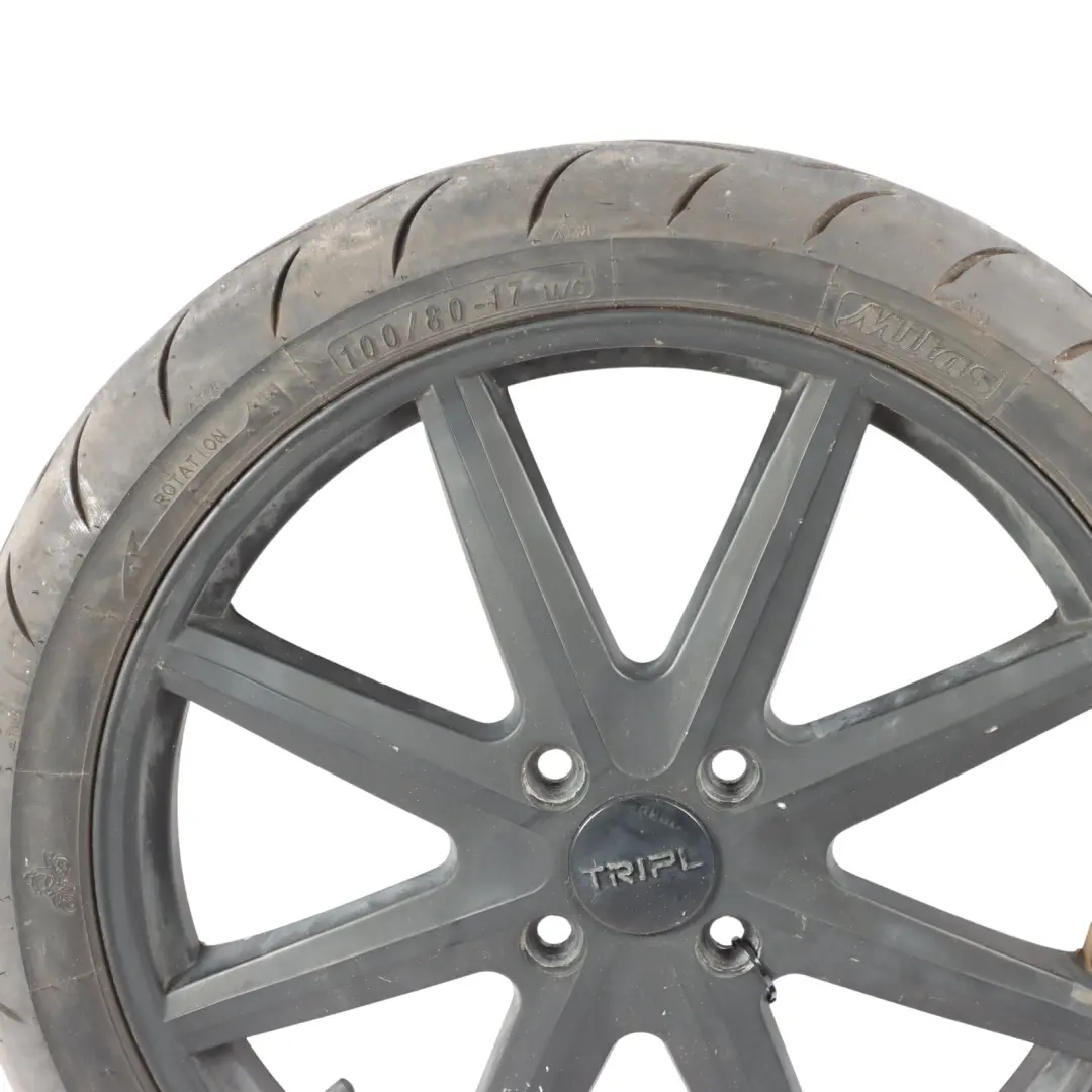 Trefor Tripl Cargo Scooter Front Wheel 4x102 ET33 17x2.5J 100/80 R17 Mitas to with Part number TRIPL-4X102-1 Trefor Tripl Cargo Scooter Front Wheel 4x102 ET33 17x2.5J 100/80 R17 Mitas - SKU TRIPL-4X102-1 - Part number TRIPL-4X102-1