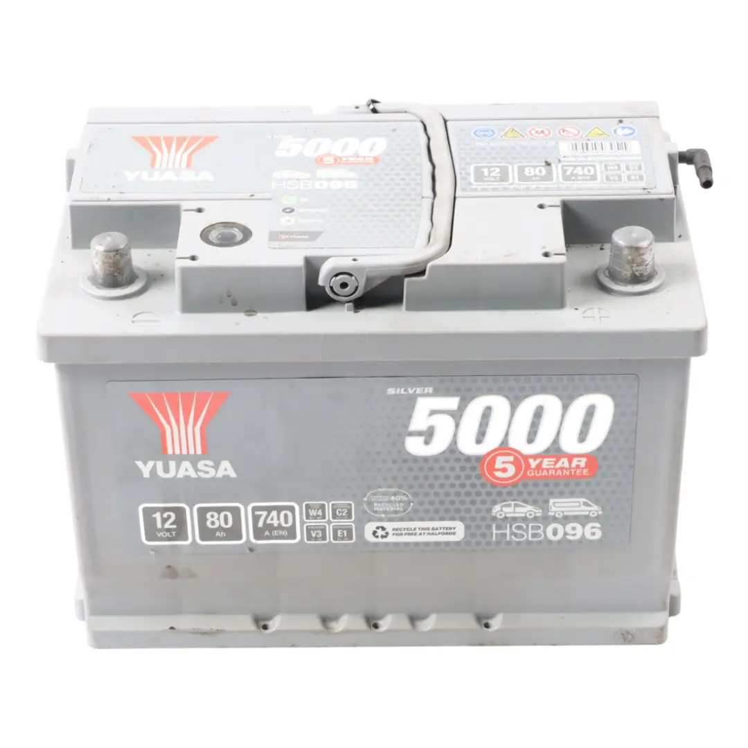  YUASA 5000 12V Accumulator Car Battery 80Ah 740A HSB096 - SKU YUASA-5000-80AH-ACCUMULATOR - Part number YUASA 5000 80Ah Accumulator