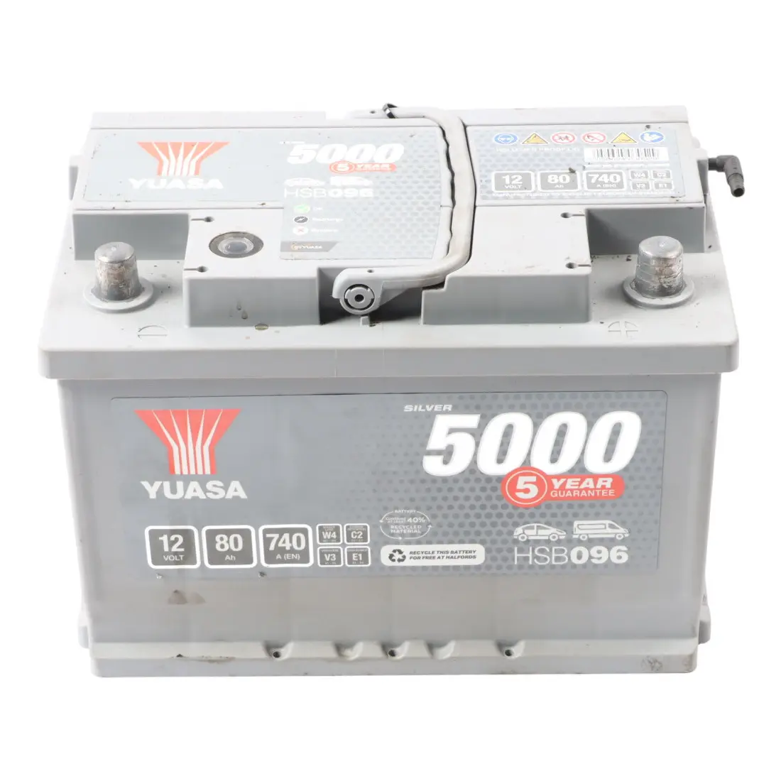 YUASA 5000 12V Accumulator Car Battery 80Ah 740A HSB096