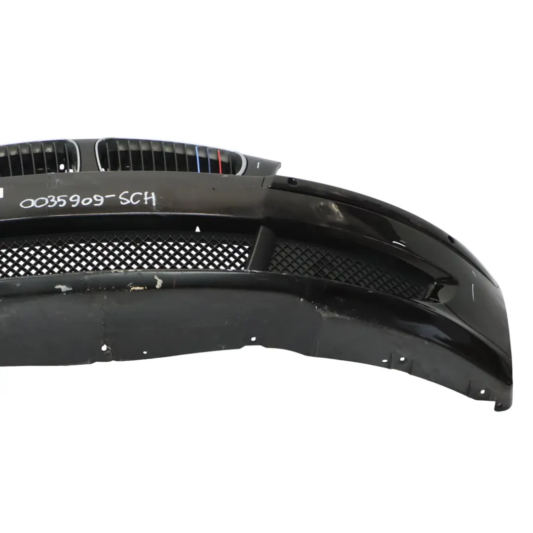 Complete Front Bumper Trim Panel PDC Black Schwarz 2 - 668 to BMW E81 E87 LCI with Part number 0035909 BMW E81 E87 LCI Complete Front Bumper Trim Panel PDC Black Schwarz 2 - 668 - SKU 0035909-SCH - Part number 0035909