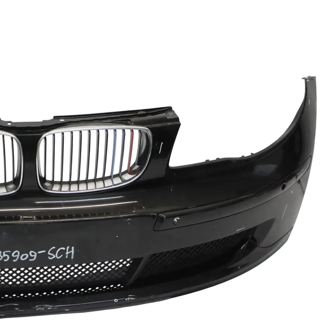 Complete Front Bumper Trim Panel PDC Black Schwarz 2 - 668 to BMW E81 E87 LCI with Part number 0035909 BMW E81 E87 LCI Complete Front Bumper Trim Panel PDC Black Schwarz 2 - 668 - SKU 0035909-SCH - Part number 0035909