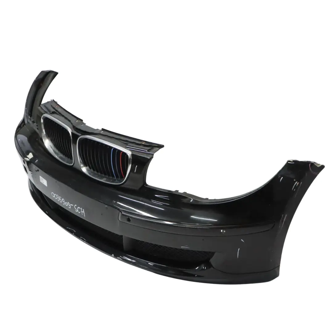 BMW E81 E87 LCI Complete Front Bumper Trim Panel PDC Black Schwarz 2 - 668 - SKU 0035909-SCH - Part number 0035909