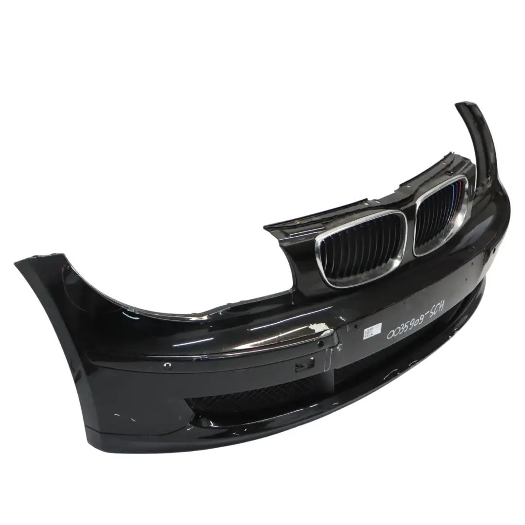 BMW E81 E87 LCI Complete Front Bumper Trim Panel PDC Black Schwarz 2 - 668 - SKU 0035909-SCH - Part number 0035909
