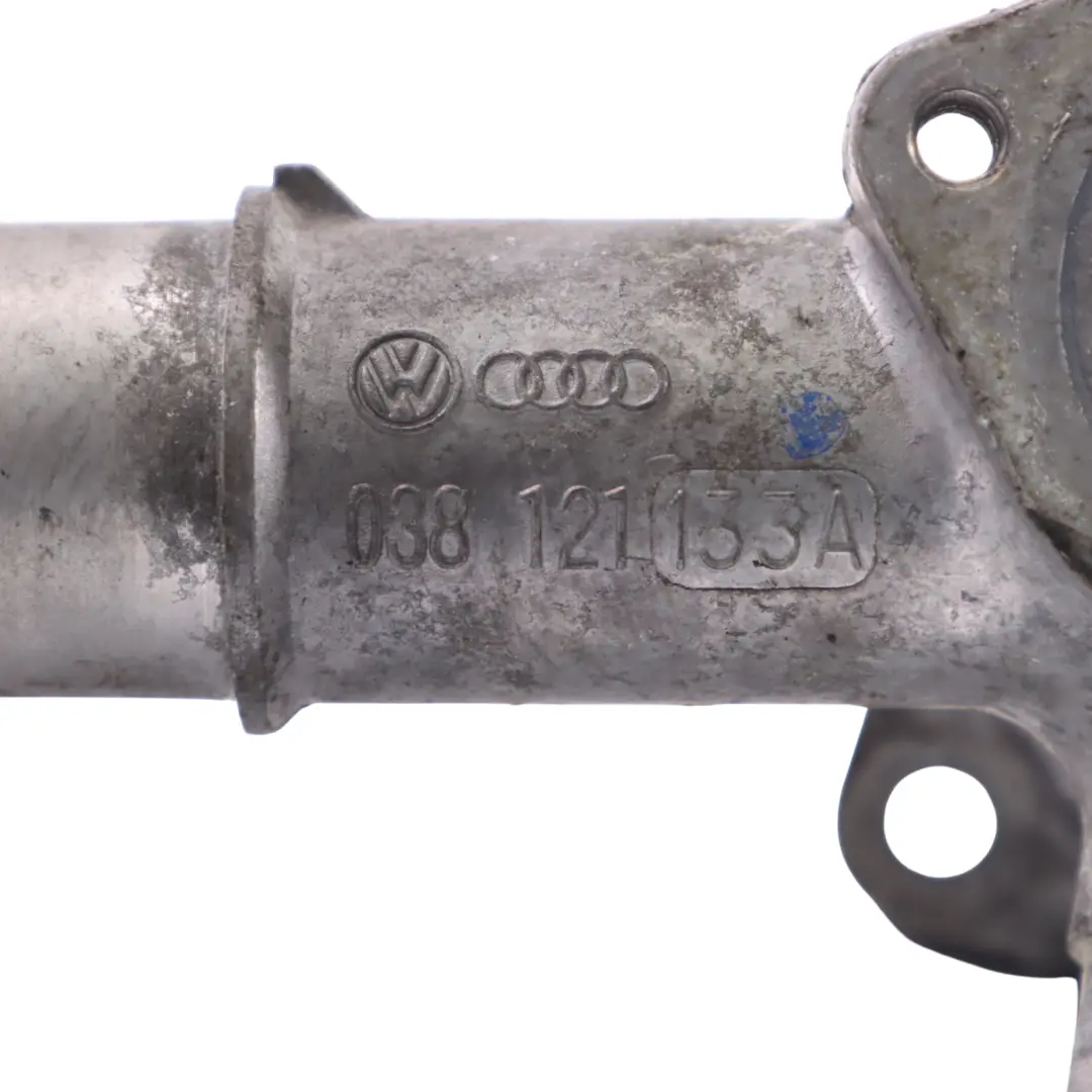 Carcasa Termostato Refrigerante Brida para Volkswagen New Beetle 1.9 TDI con número de pieza 038121133A Volkswagen New Beetle 1.9 TDI Carcasa Termostato Refrigerante Brida - SKU 038121133A - Número de pieza 038121133A