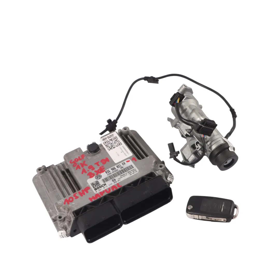 Mk5 1.9 TDI 105 PS BXE Motor ECU Kit Zündung Schlüss für Volkswagen Golf mit Teilenummer 03G906021KH Volkswagen Golf Mk5 1.9 TDI 105 PS BXE Motor ECU Kit Zündung Schlüss - SKU 03G906021KH-1 - Teilenummer 03G906021KH