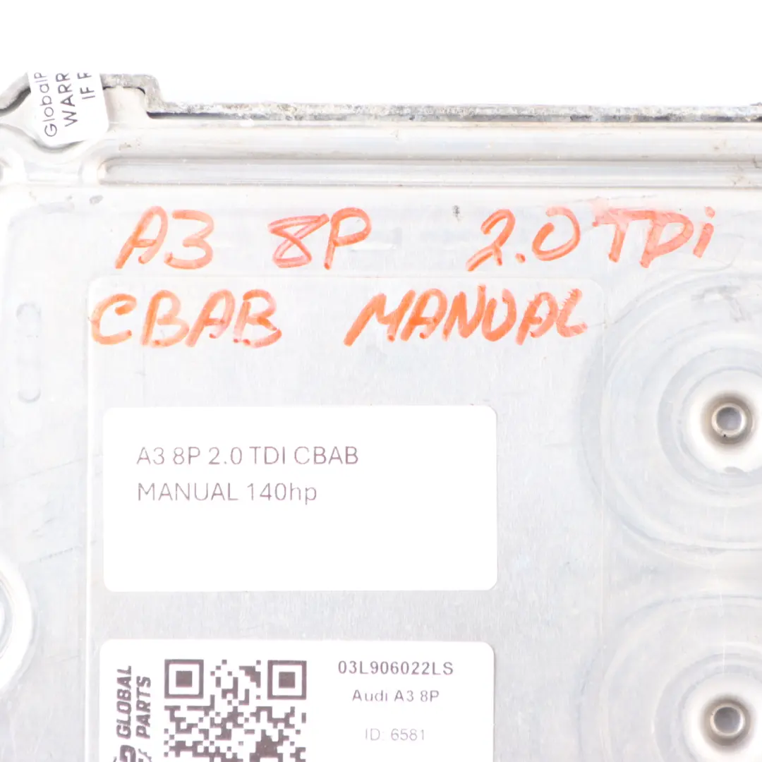 Audi A3 8P 2.0 TDI CBAB 140HP Engine Control Unit ECU Manual - SKU 03L906022LS - Part number 03L906022LS