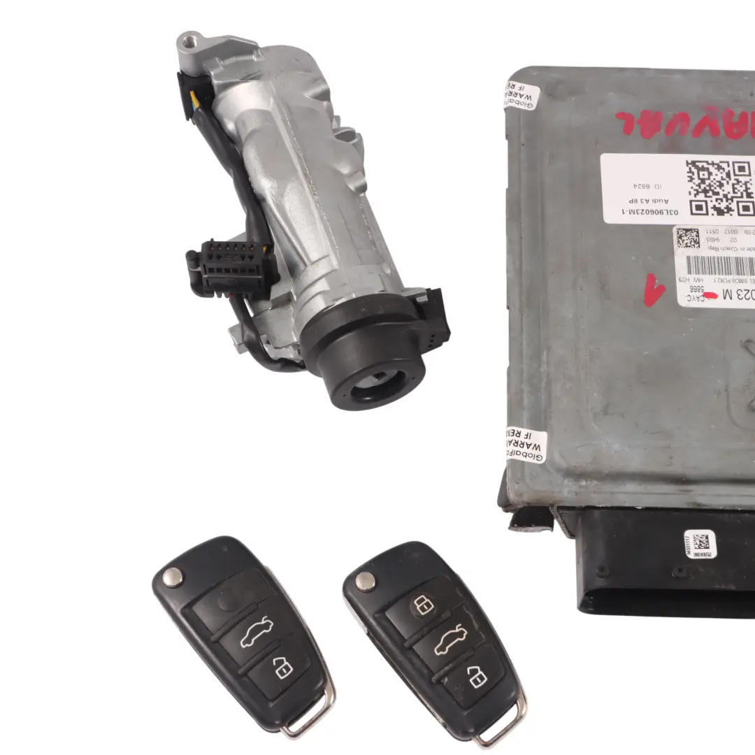  Kit ECU moteur diesel Audi A3 8P 1.6 TDI 105HP CAYC 2 clés Manuel - SKU 03L906023M-1 - Numéro de pièce 03L906023M