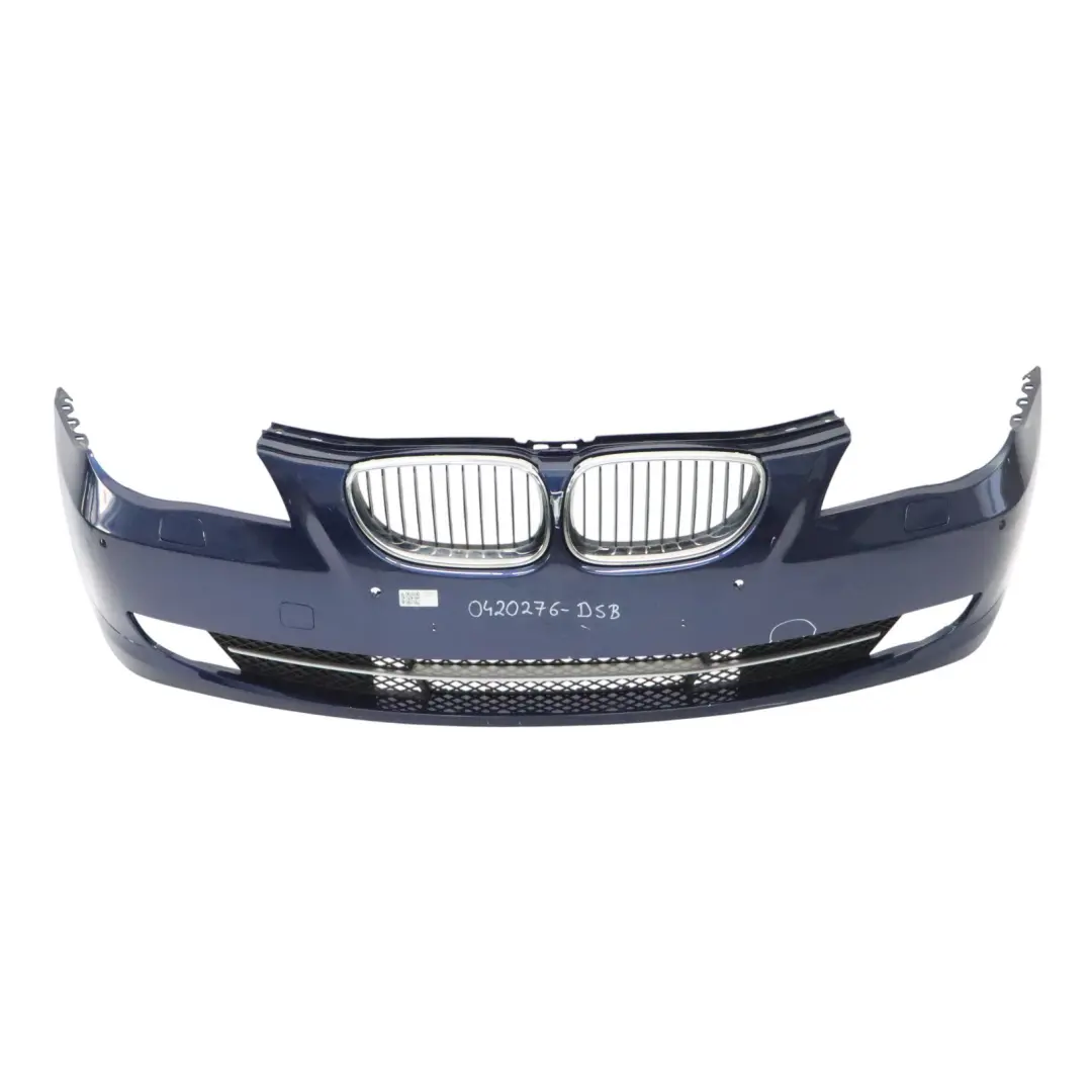 BMW E60 E61 LCI Front Bumper Trim Panel Tiefseeblau Deep Sea Blue - A76 - SKU 0420276-DSB - Part number 0420276