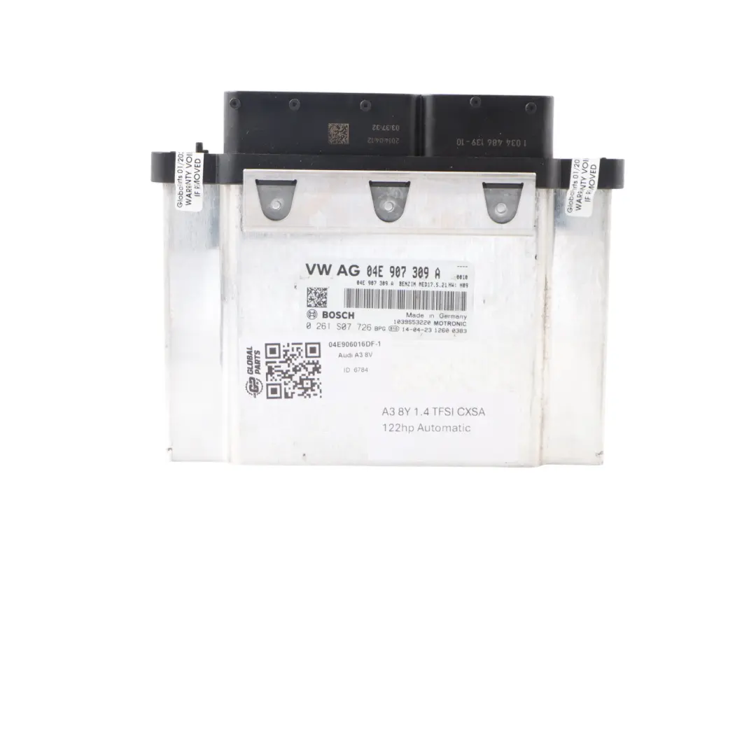 Audi A3 8V 1.4 TFSI CXSA 122HP Engine ECU Module Kit Key + Ignition - SKU 04E906016DF-1 - Part number 04E906016DF