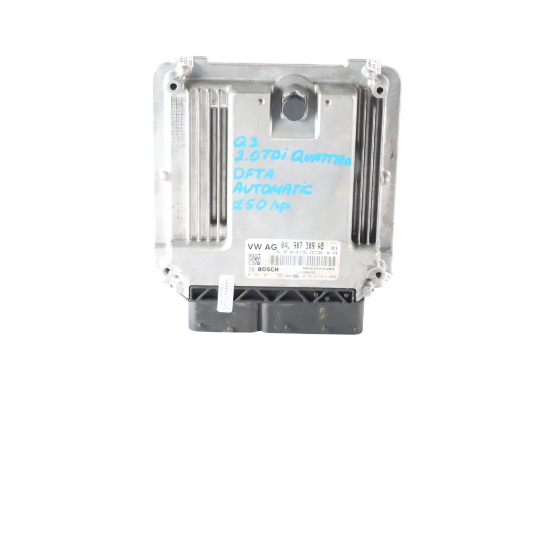 Audi Q3 8U 2.0 TDI DFTA 150HP Quattro Engine ECU Kit Ignition + Key - SKU 04L907309AB-3 - Part number 04L907309AB