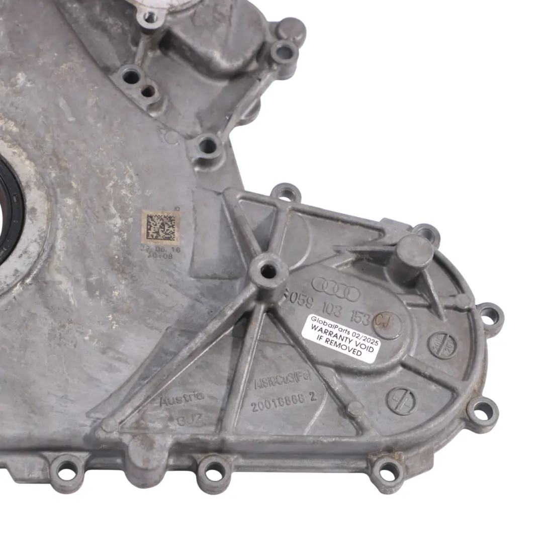 Audi A7 4G 3.0 TDI V6 Engine Timing Case Chain Box Cover Plate Lower - SKU 059103153CJ - Part number 059103153CJ