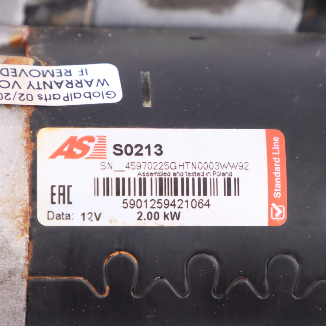 7L 3.0 TDI Diesel Engine Starter Motor Volkswagen Touareg - SKU 059911024J-1 - Part number 059911024J