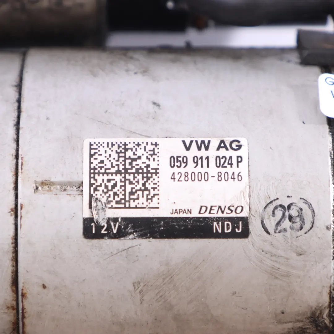 Audi A6 C7 A7 4G 2.0 TDI Motorino Di Avviamento Motore Diesel Denso - SKU 059911024P - Numero di parte 059911024P