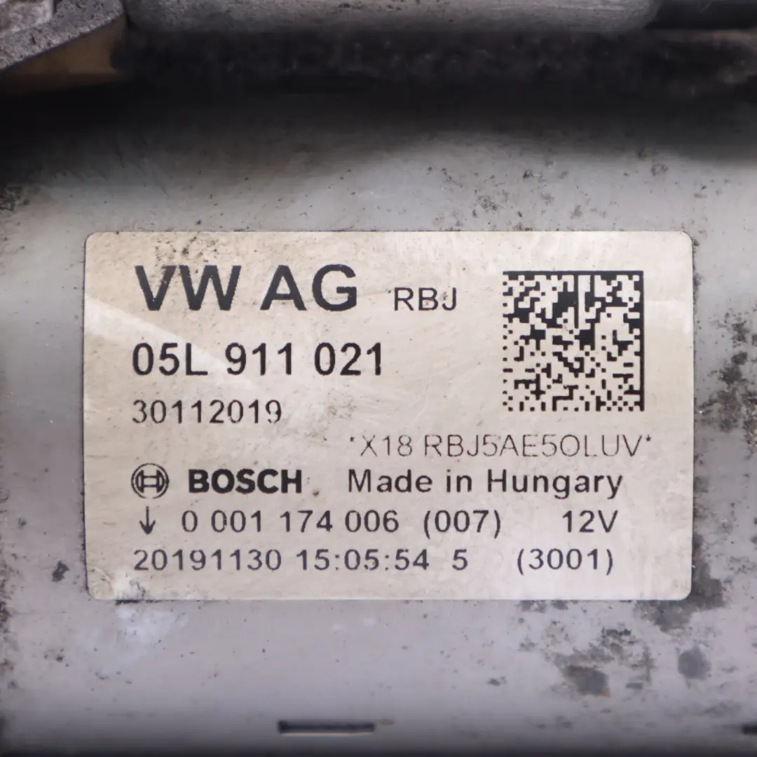 Audi A4 B9 A5 F5 2.0 Diesel Starter Motor Engine Valeo 0001174006 - SKU 05L911021 - Part number 05L911021