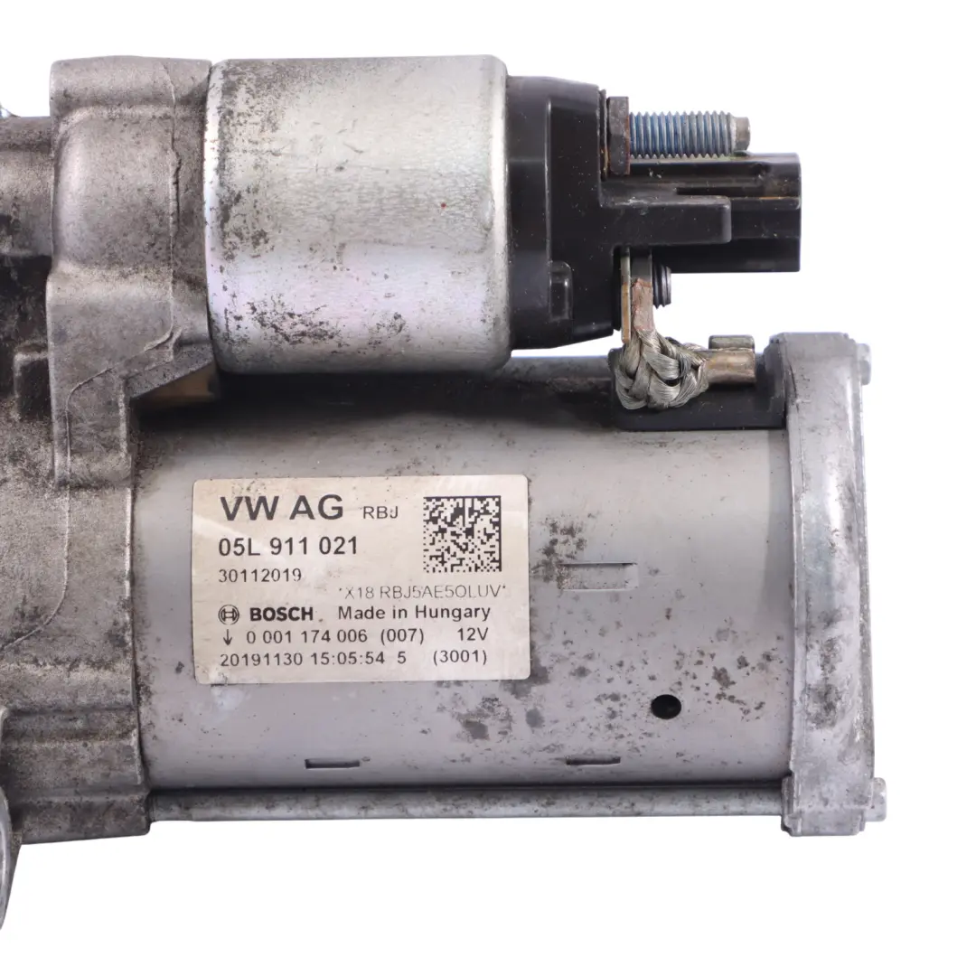 Audi A4 B9 A5 F5 2.0 Diesel Starter Motor Engine Valeo 0001174006 - SKU 05L911021 - Part number 05L911021