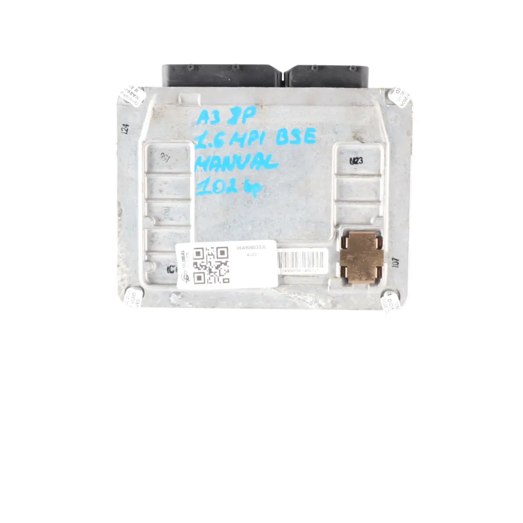 Audi A3 8P 1.6 Petrol MPI 102HP BSE Engine ECU Kit Ignition + Key - SKU 06A906033JL - Part number 06A906033JL