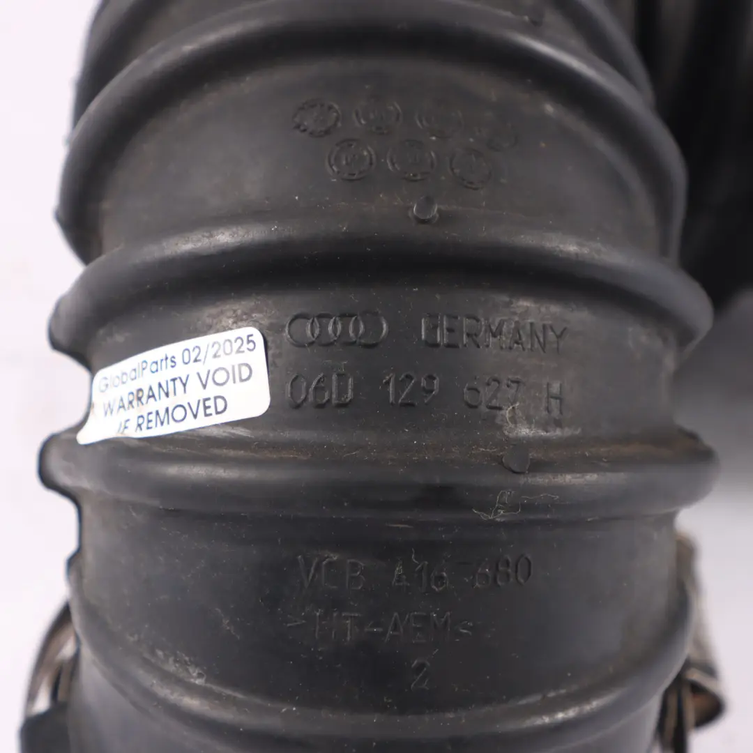  Tuyau d'admission d'air froid Audi A6 C6 - SKU 06D129627H - Numéro de pièce 06D129627H