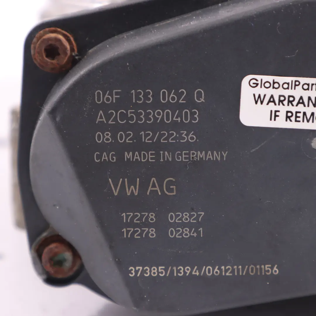 Benzina Corpo Valvola Valvola Flap per Audi TT 8J 1.8 TFSI con numero di parte 06F133062Q Audi TT 8J 1.8 TFSI Benzina Corpo Valvola Valvola Flap - SKU 06F133062Q - Numero di parte 06F133062Q