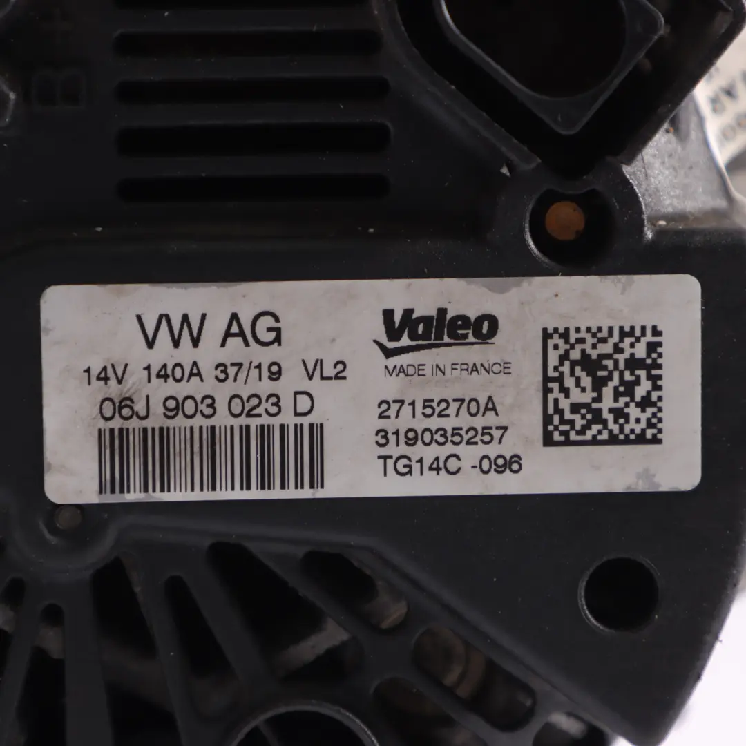 Audi Volkswagen Seat Skoda Benzyna Alternator Generator 14V 140A - SKU 06J903023D - Numer Części 06J903023D