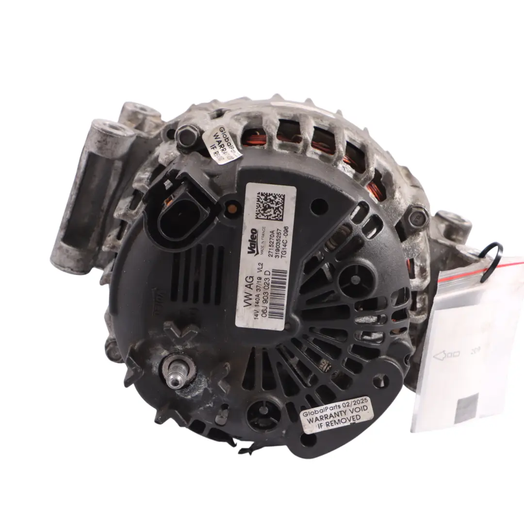 Gasolina Alternador Generador 14V 140A para Audi Volkswagen Seat Skoda con número de pieza 06J903023D Audi Volkswagen Seat Skoda Gasolina Alternador Generador 14V 140A - SKU 06J903023D - Número de pieza 06J903023D