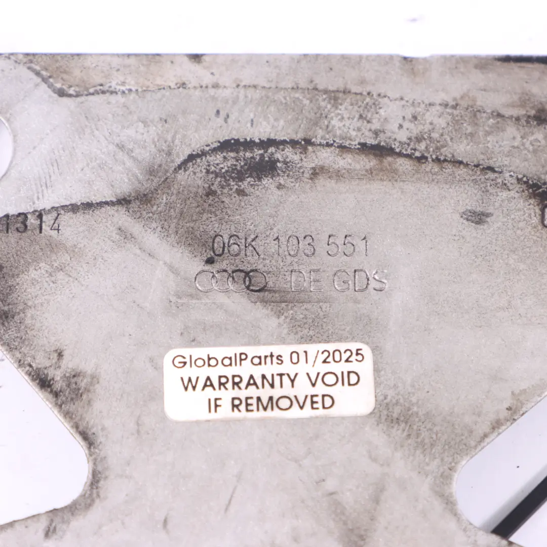 Gearbox Engine Covering Spacer Plate to Audi S1 8X 2.0 TFSI Quattro with Part number 06K103551 Audi S1 8X 2.0 TFSI Quattro Gearbox Engine Covering Spacer Plate - SKU 06K103551 - Part number 06K103551