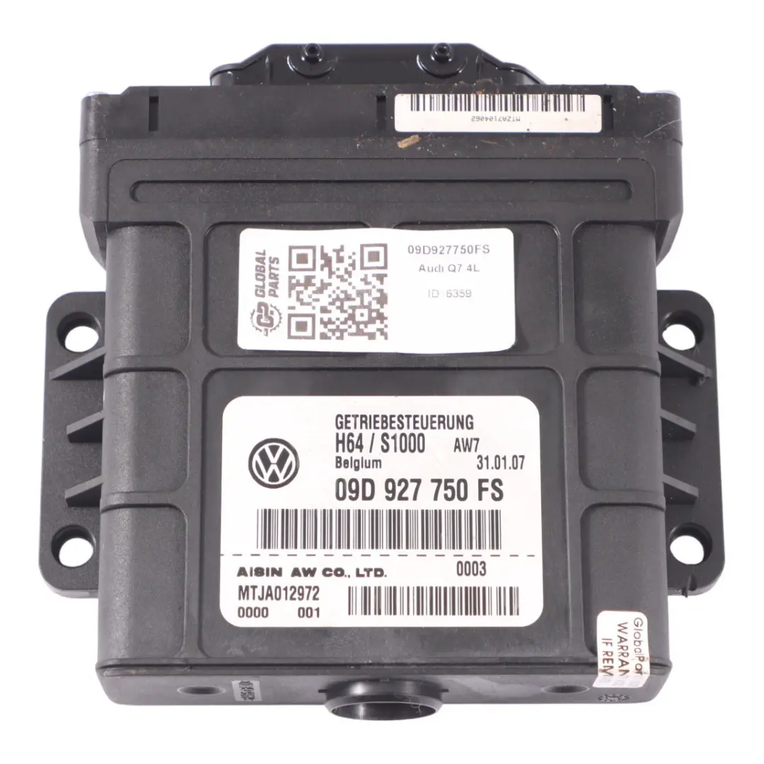 Audi Q7 4L Automatic Transmission Module Controller Unit - SKU 09D927750FS - Part number 09D927750FS