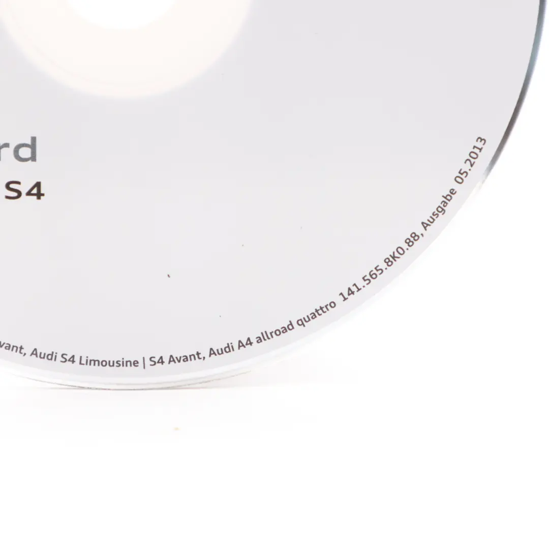 Audi A4 B8 Owner's Handbook CD Disk Manual - SKU 1415658K088 - Part number 1415658K088