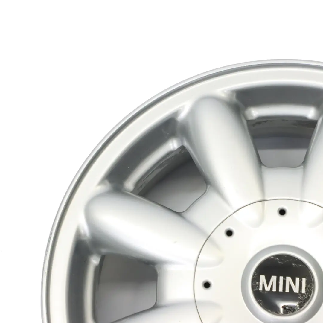 Llanta De aleacion plateada 15" 5,5J ET:45 8 radios 82 Mini Cooper One R50 R52 - SKU 1512347-1 - Número de pieza 1512347