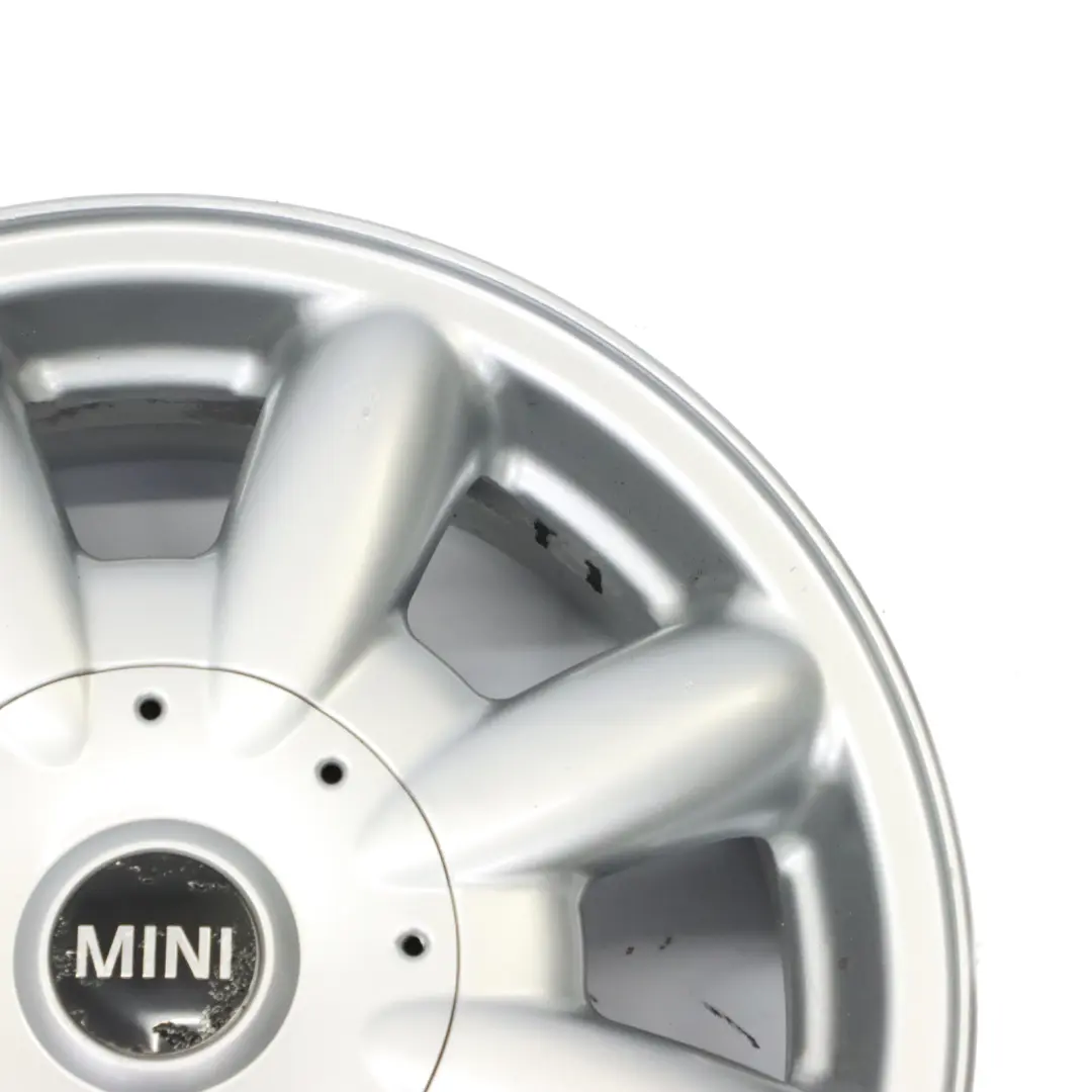 Llanta De aleacion plateada 15" 5,5J ET:45 8 radios 82 Mini Cooper One R50 R52 - SKU 1512347-1 - Número de pieza 1512347