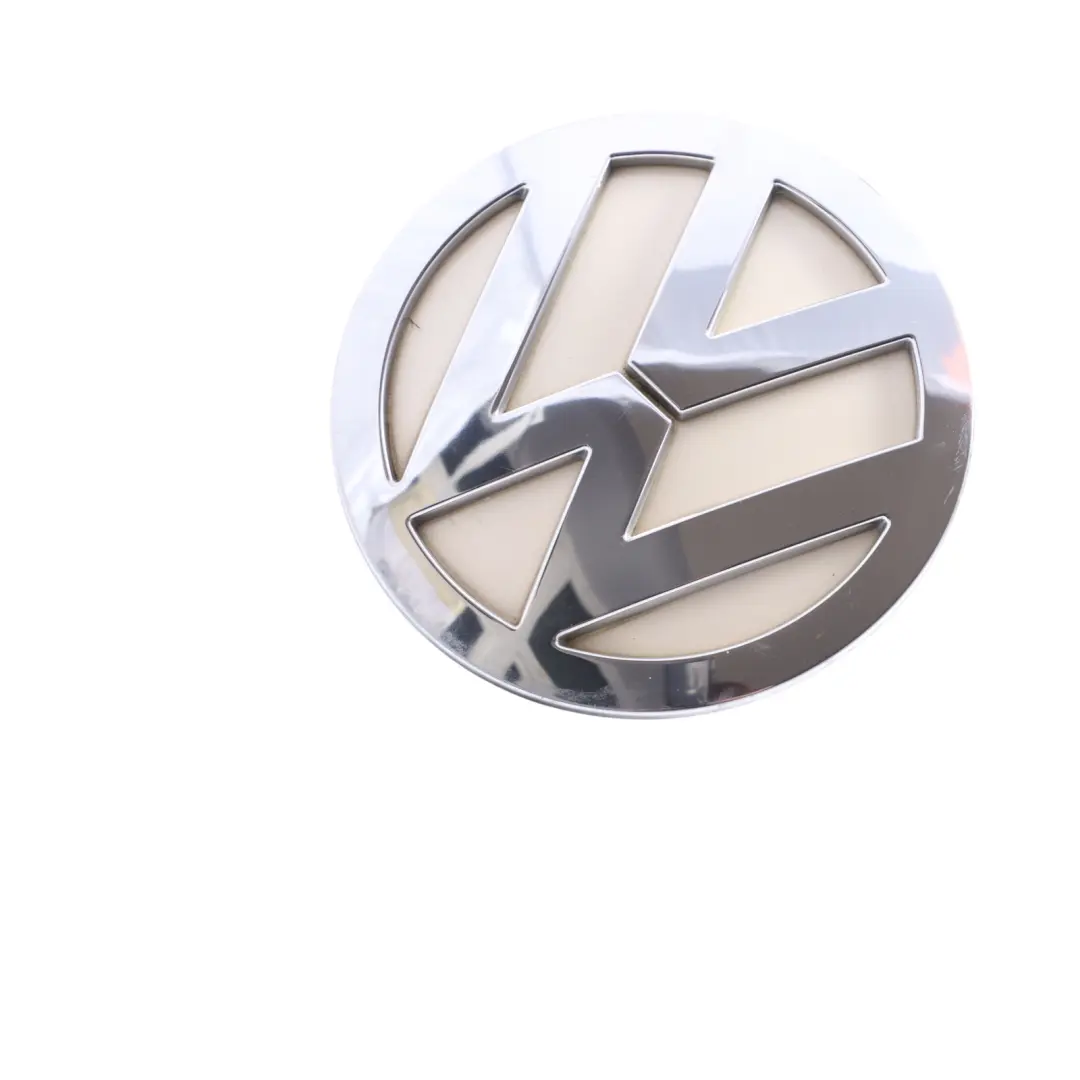 VW Volkswagen Logo Rear Genuine Emblem Harvest Moon Beige - B1M - SKU 1C0853630M-HMB - Part number 1C0853630M
