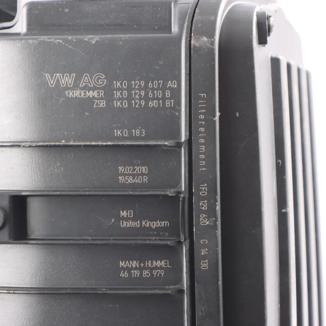 Volkswagen Golf 1K Air Filter Box Covering Housing Cover - SKU 1K0129607AQ - Part number 1K0129607AQ