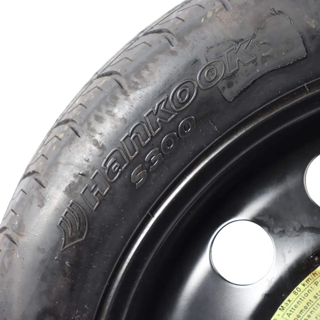 Saver Spare Wheel R16 4J Hankook 125/70 to Audi Volkswagen Space with Part number 1K0501027S Audi Volkswagen Space Saver Spare Wheel R16 4J Hankook 125/70 - SKU 1K0501027S - Part number 1K0501027S